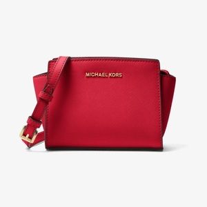 Michael Kors Selma Mini Crossbody in Red